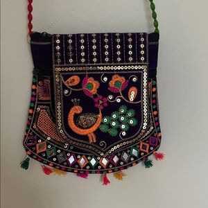 Embroidered Multicolor Crossbody Bag